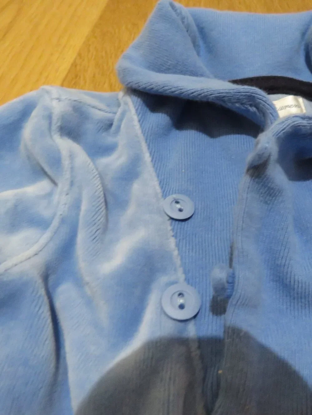 RALPH LAUREN Shawl Collar Baby Velour Footed Coverall Blue 6 Months Warm Winter